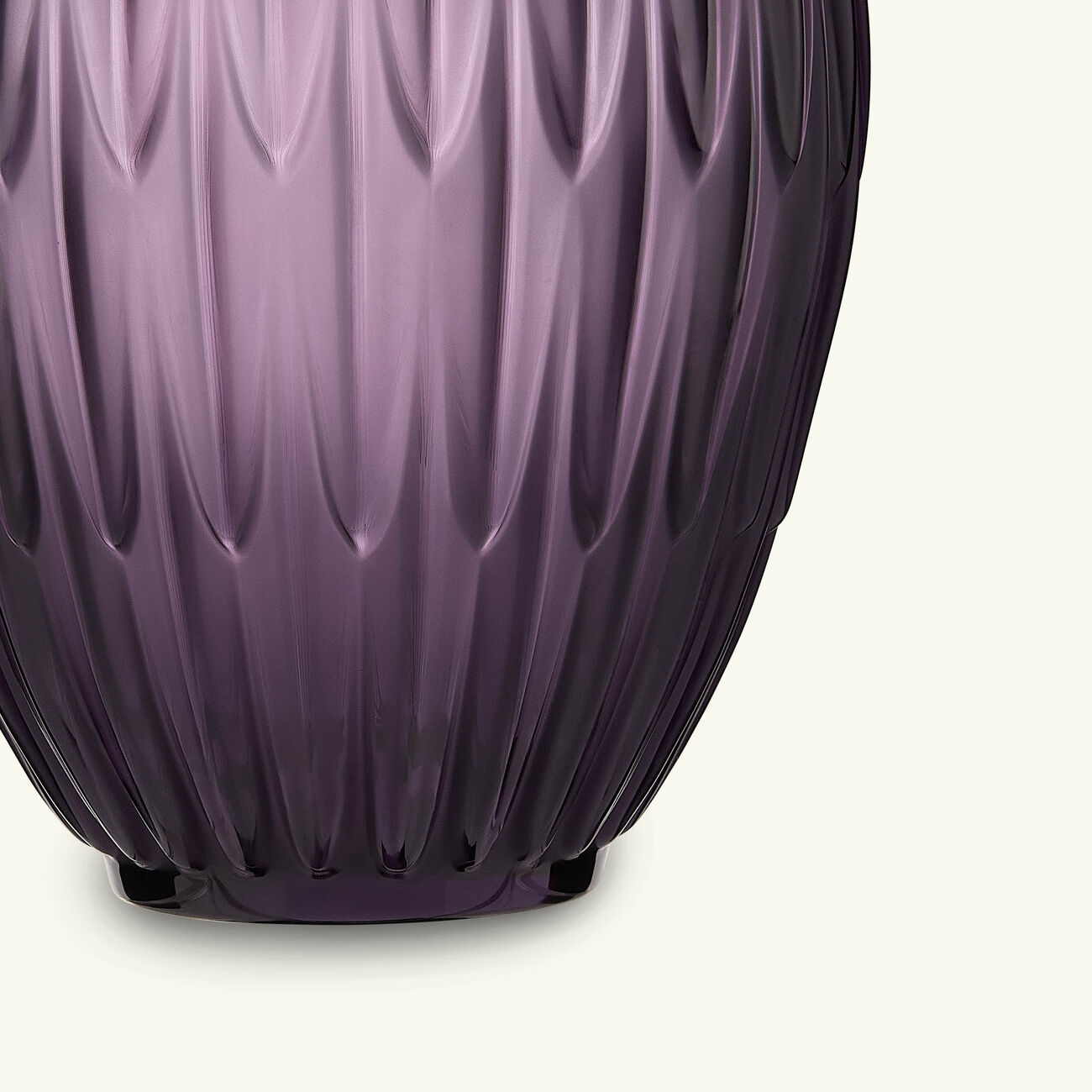 lalique vesper plumes vase medium purple
