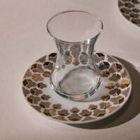 Tamrah by Razan Alazzouni Luna Arabic Tea Cup & Saucer Gold Set of 2 silsal tamrah by razan alazzouni luna arabic tea cup saucer gold set of 2