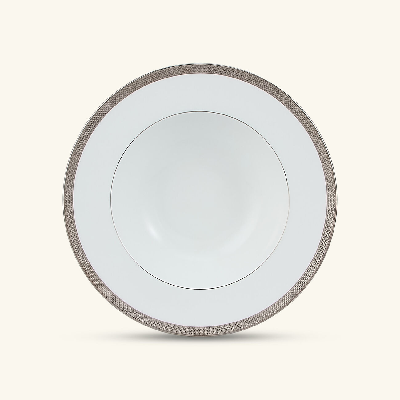 Maille Platine Soup Plate White 22cm bernardaud maille platine soup plate white 22cm