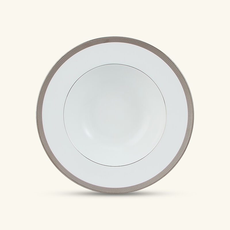 Maille Platine Soup Plate White 22cm bernardaud maille platine soup plate white 22cm