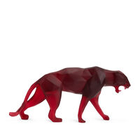Small Red Wild Panther By Richard Orlinski, small
