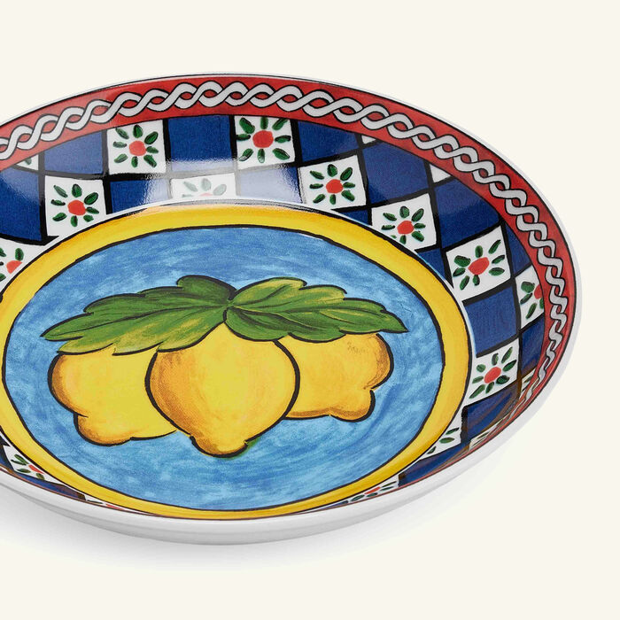 dolce gabbana casa carretto lemon soup plate round 20cm set of 2