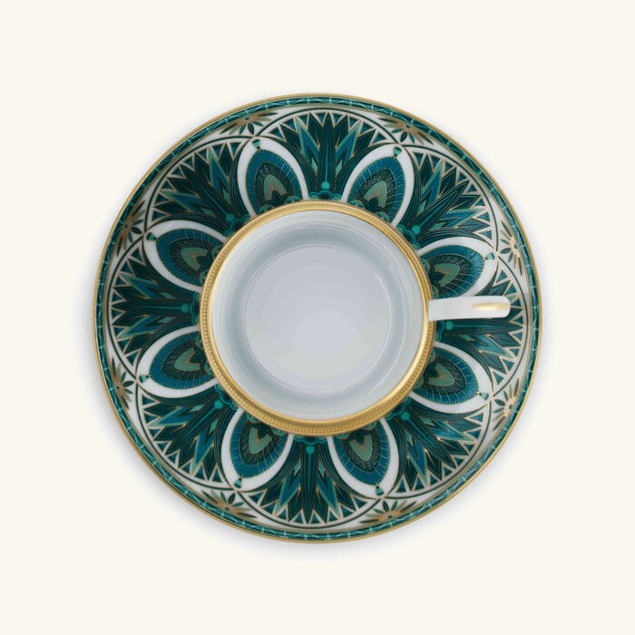 haviland r ves du nil coffee cup saucer green set of 4