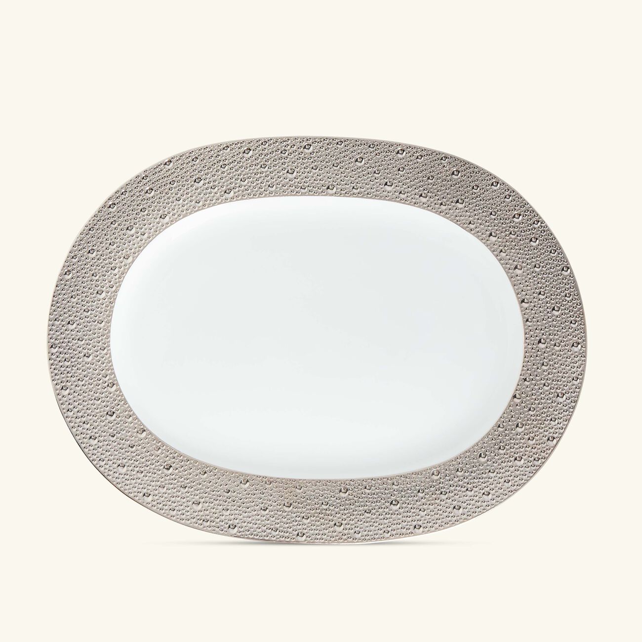 bernardaud ecume serving platter oval silver 35cm