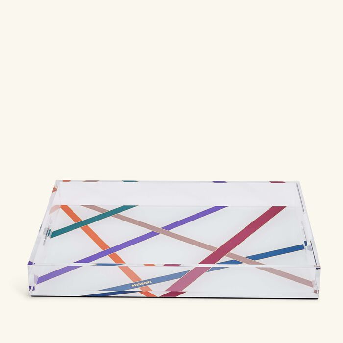 missoni home nastri tray rectangluar large multicolor