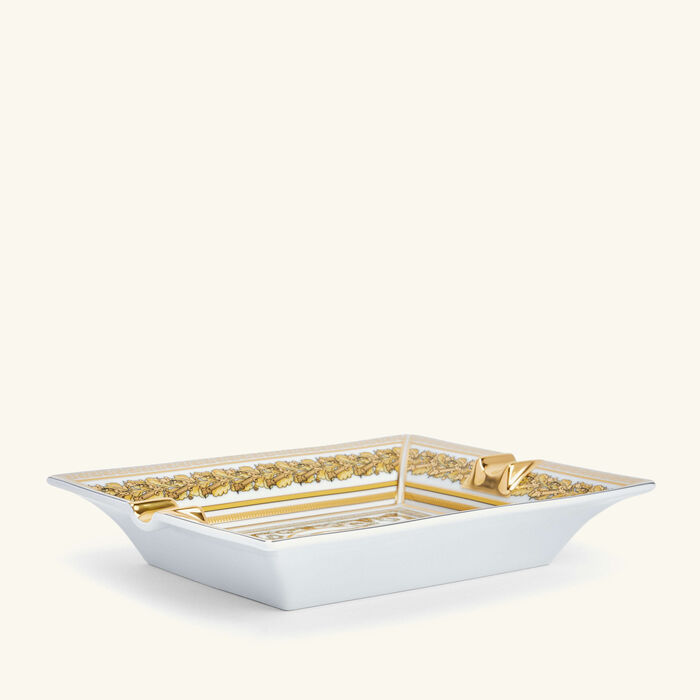 versace virtus gala ashtray rectangular small white