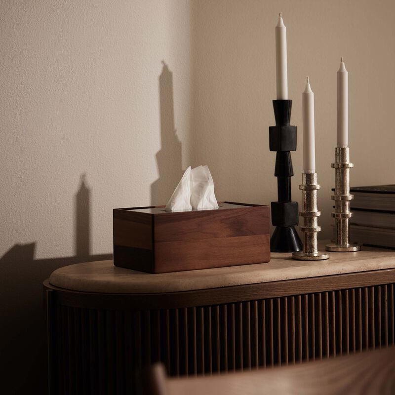 Uni Tissue Box Walnut christofle uni tissue box walnut