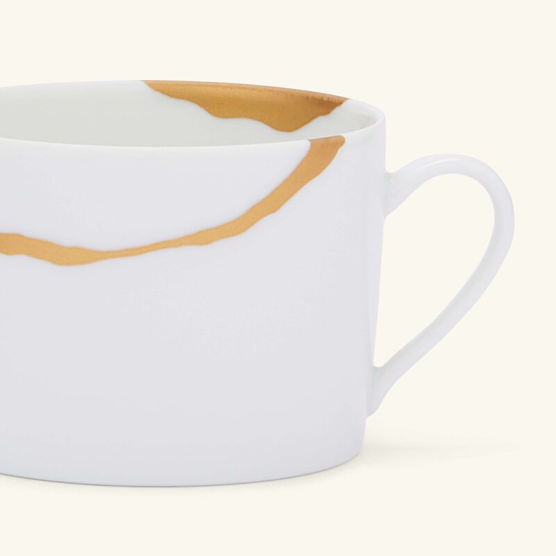 Kintsugi Charbon Teacups And Saucers - Set Of 2 برناردو kintsugi charbon teacups and saucers set of 2