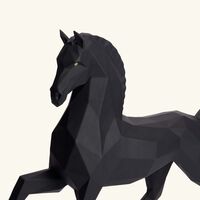 lladro horse sculpture large black