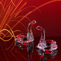 باكارا منحوتة ثعبان زودياك صغيرة الحجم شفافة