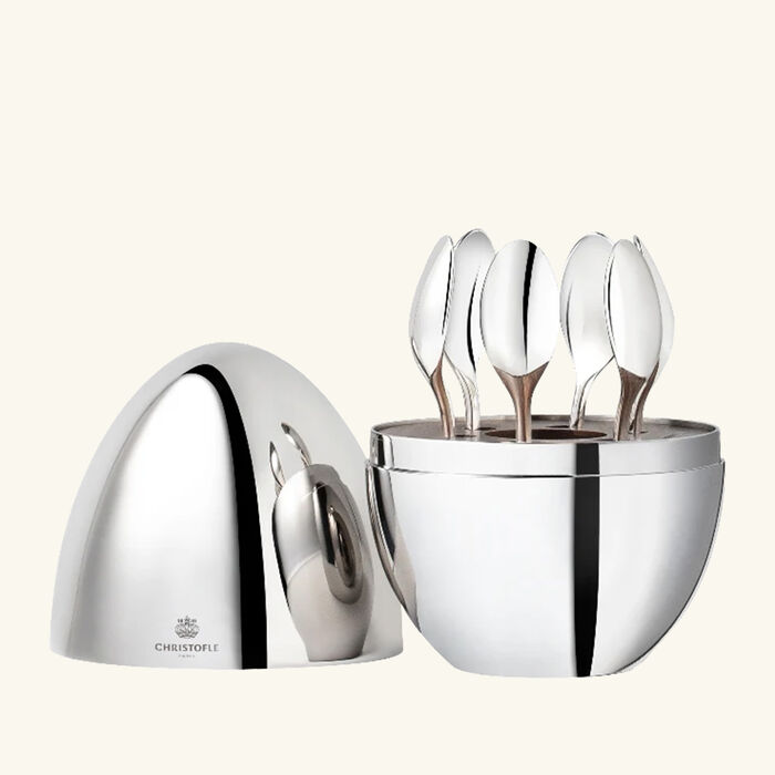 christofle mood coffee spoon silver plated set of 6