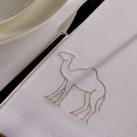catherine denoual camel placemat white