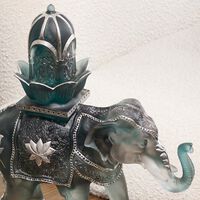daum shalmara elephant sculpture limited edition blue