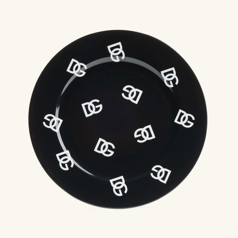 DG Logo Dinner Plate Round 26cm Set Of 2 dolce gabbana casa dg logo dinner plate round 26cm set of 2