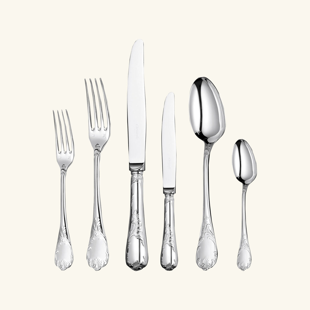 christofle marly flatware set 36 pieces silver plated