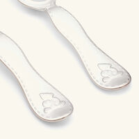 christofle charlie bear two piece baby flatware set silver