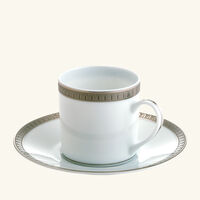 christofle malmaison tea cup saucer silver