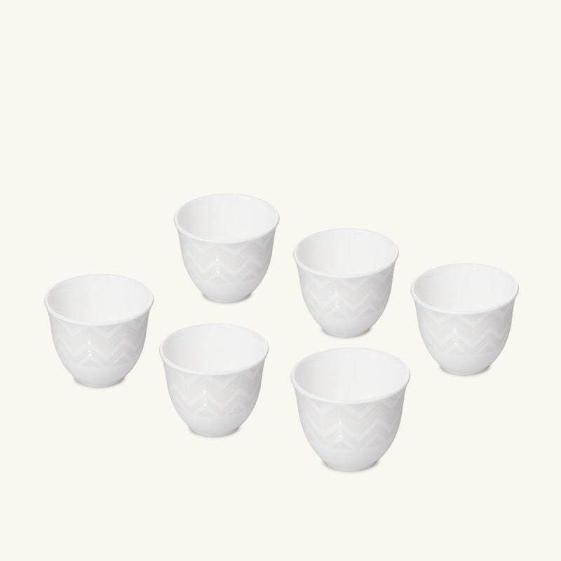 فنجان عربي زيج زاج أبيض طقم ست قطع ميسوني هوم فنجان عربي زيج زاج أبيض طقم ست قطع