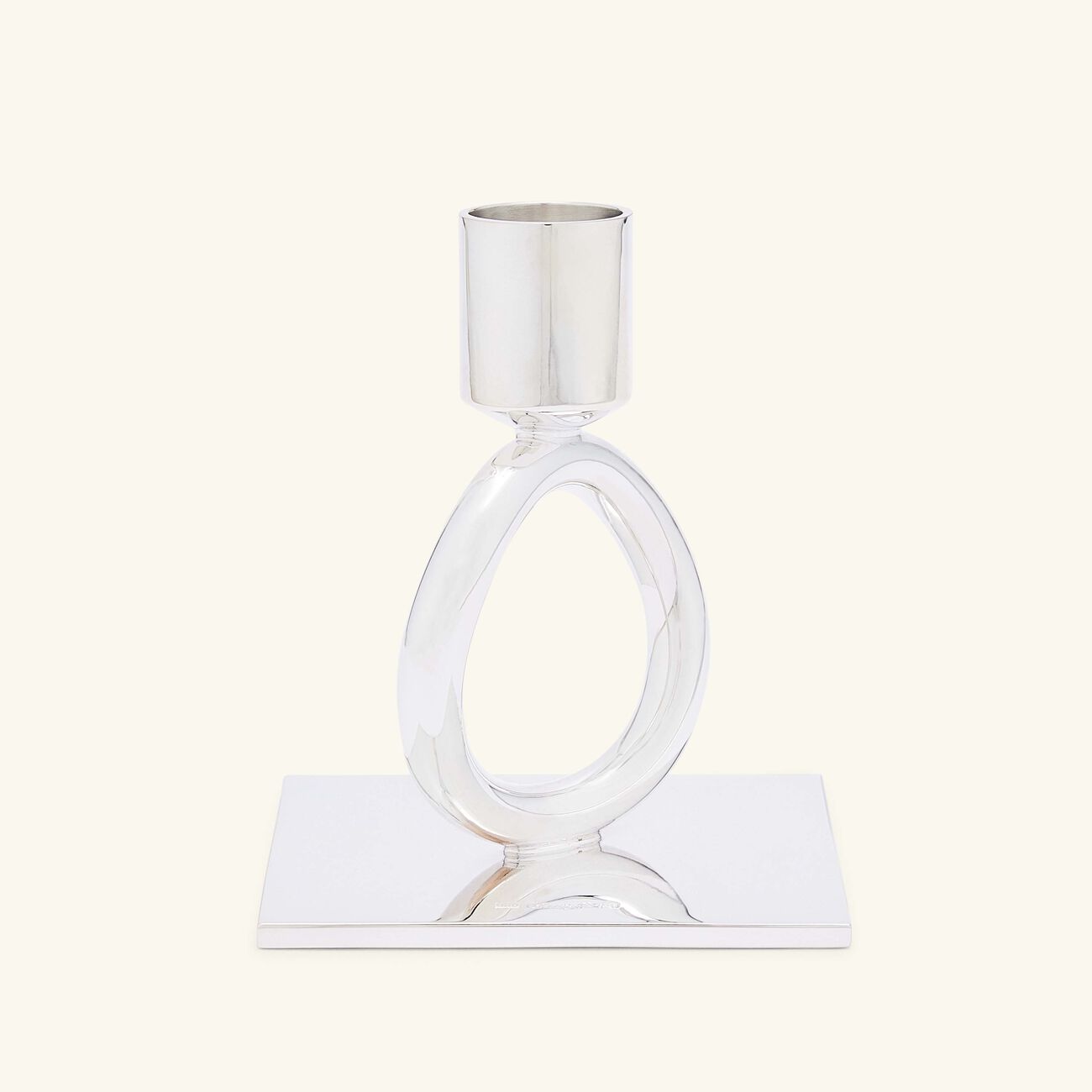 christofle vertigo ring candle holder silver plated