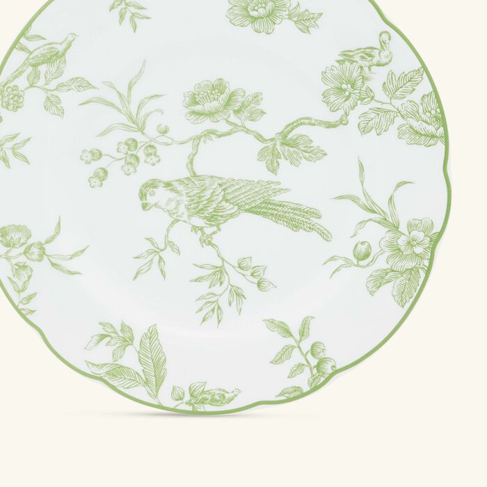 bernardaud albertine bread butter plate round green 16cm