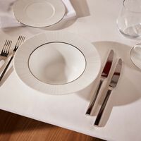bernardaud silva soup plate round silver 22cm