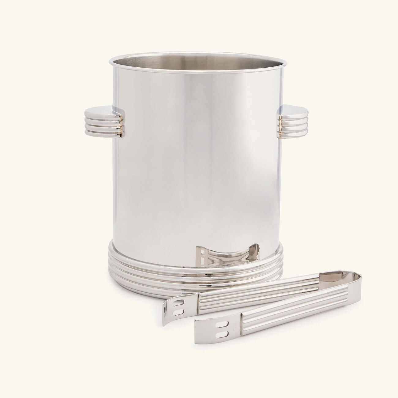 ralph lauren home thorpe ice bucket with tongs silver