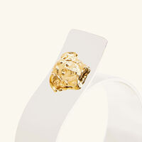 طقم حلقات مناديل المائدة ميدوزا من 4 قطع مطلي بالفضة فيرساتشي طقم حلقات مناديل المائدة ميدوزا من 4 قطع مطلي بالفضة