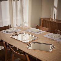 christofle vertigo serving tray rectangular large silver plated