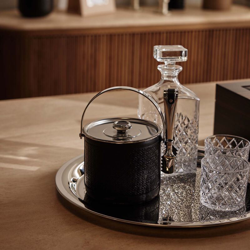 Elie Saab Monogram Ice Bucket Ebony giobagnara elie saab monogram ice bucket ebony