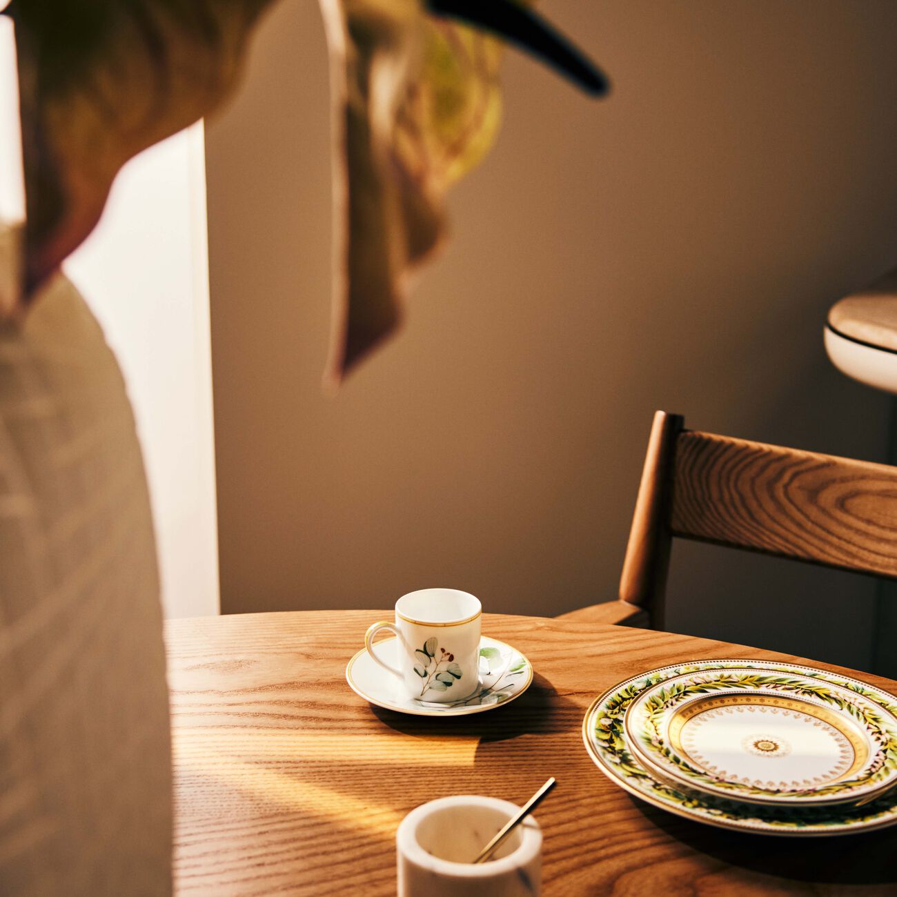 bernardaud jardin indien coffee cup   saucer green