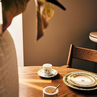 bernardaud jardin indien coffee cup   saucer green