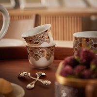 Tamrah by Razan Alazzouni Luna Arabic Coffee Cup Gold Set of 2 silsal tamrah by razan alazzouni luna arabic coffee cup gold set of 2