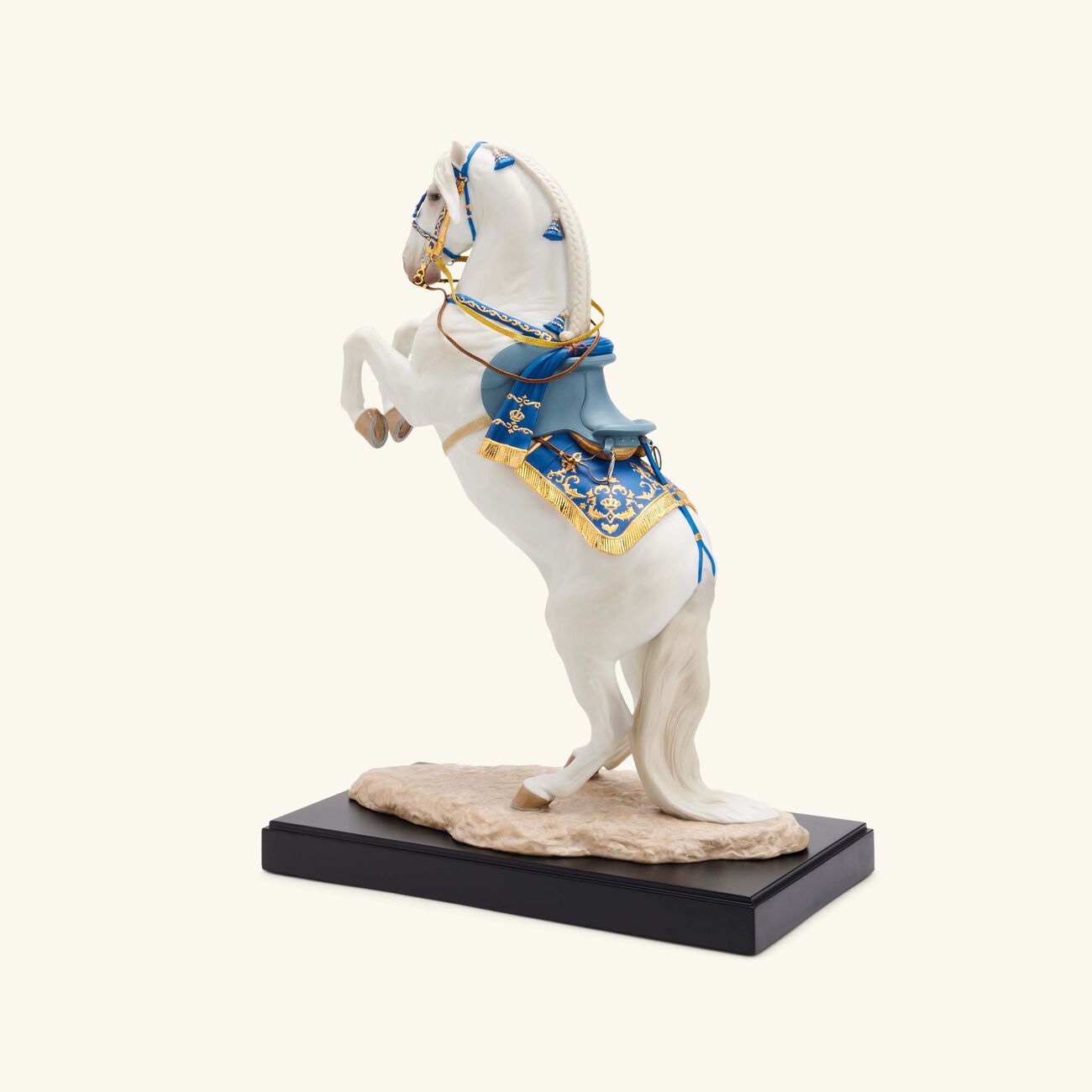lladro spanish pure breed horse sculpture large blue limited edition