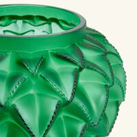 lalique languedoc vase small green