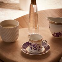 bernardaud prunus coffee cup saucer pink