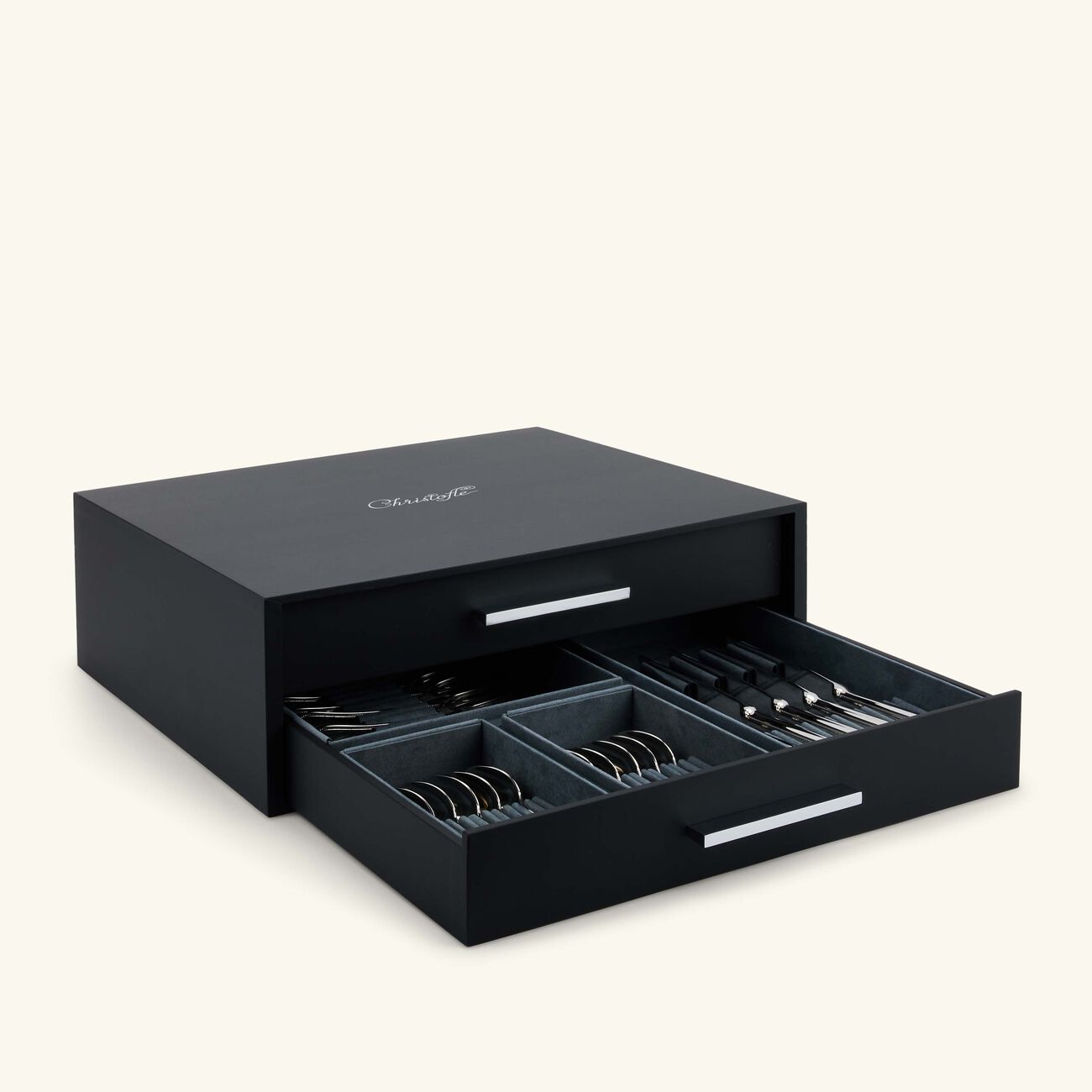 christofle perles 110 pieces stainless steel set