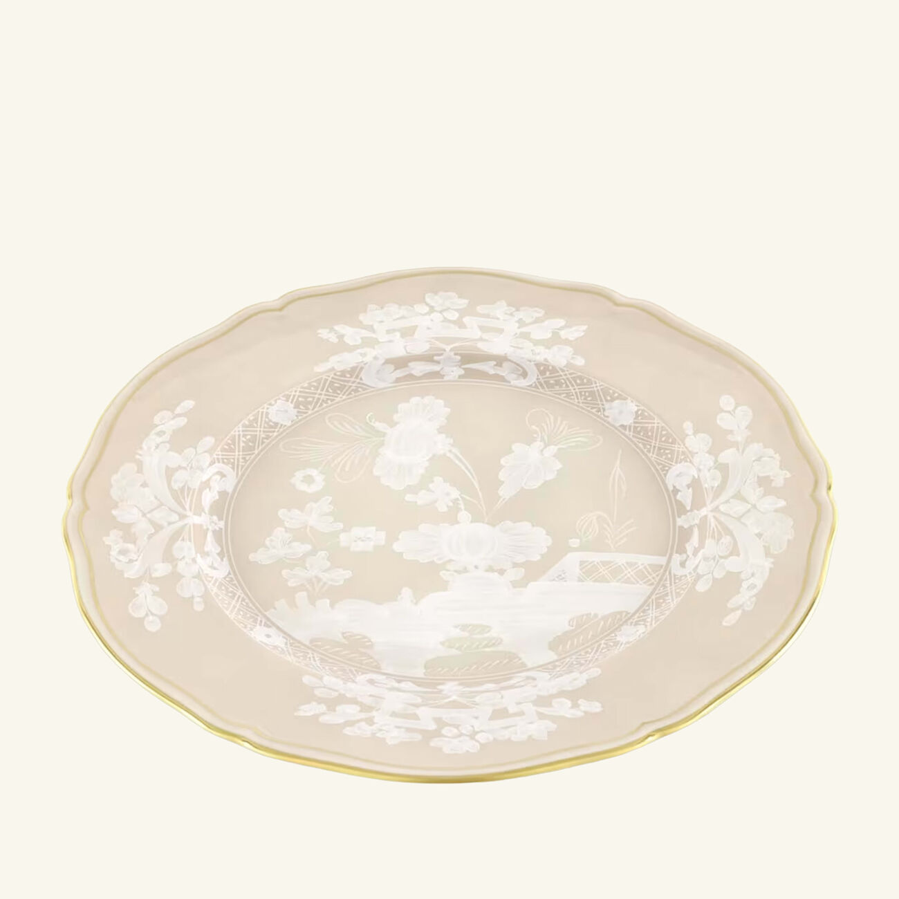 Oriente Italiano Mergina Charger Plate Round Beige 31cm ginori 1766 oriente italiano mergina charger plate round beige 31cm