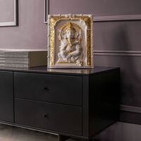 lladro lord ganesha wall art medium white