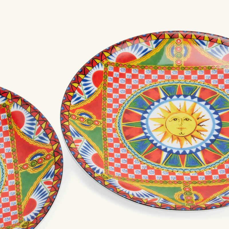 dolce gabbana casa carretto dessert plate round 19cm set of 2