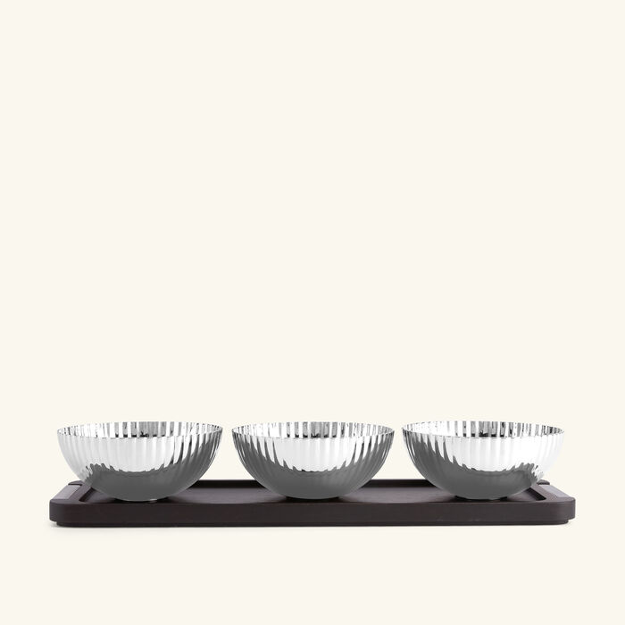 georg jensen bernadotte serving bowl set brown