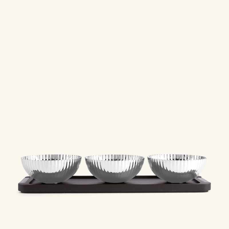 Bernadotte Serving Bowl Set Brown georg jensen bernadotte serving bowl set brown