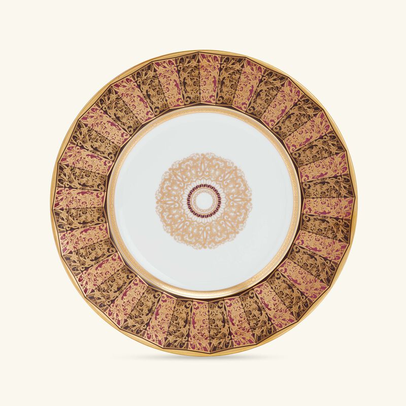 bernardaud eventail service plate round gold 31cm