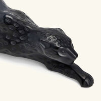 lalique zeila panther sculpture small black