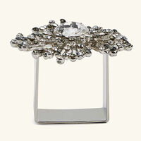 kim seybert gem burst napkin ring silver set of 4