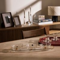 dimlaj hayat serving bowl and tray gold set of 4