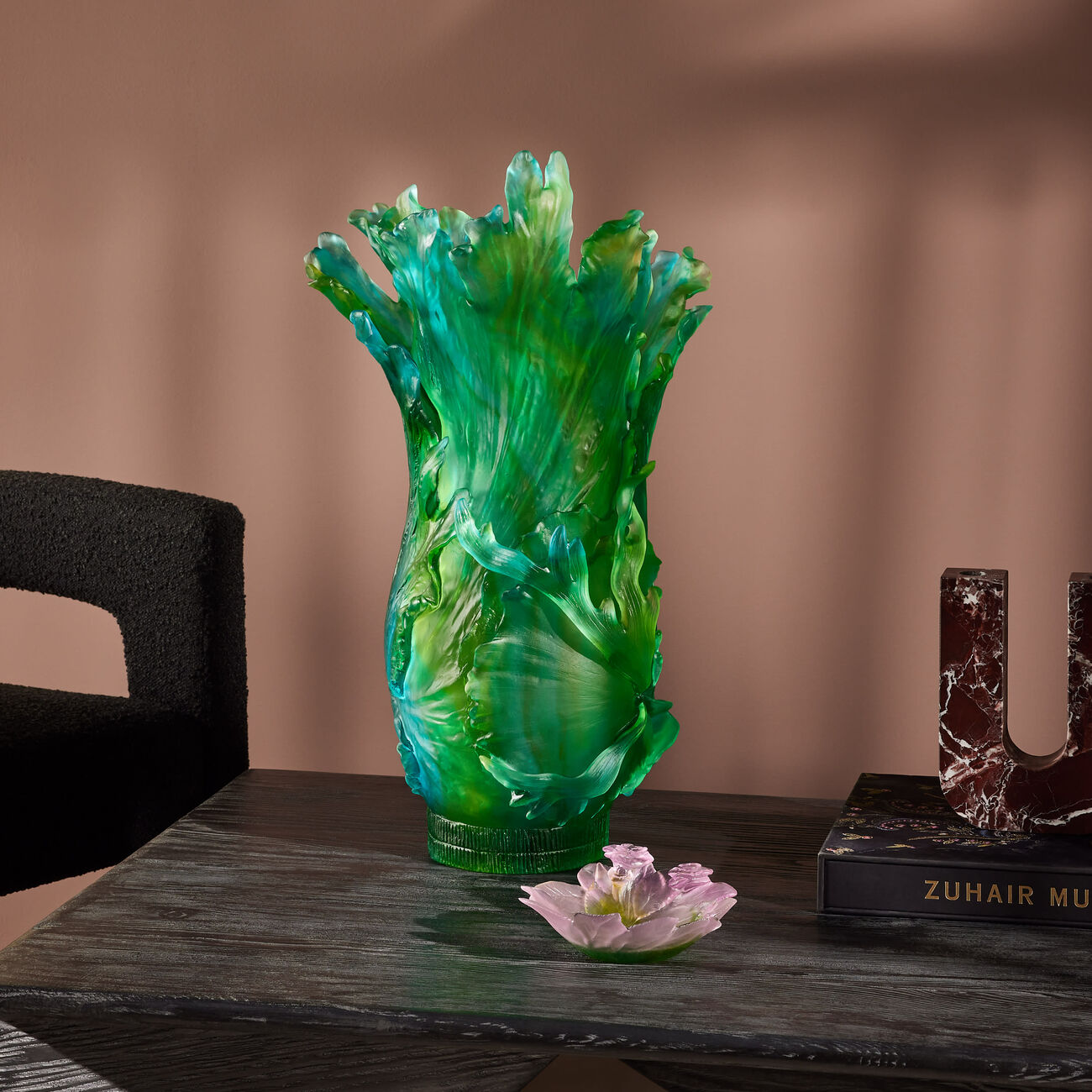 daum magnum borneo vase extra large green