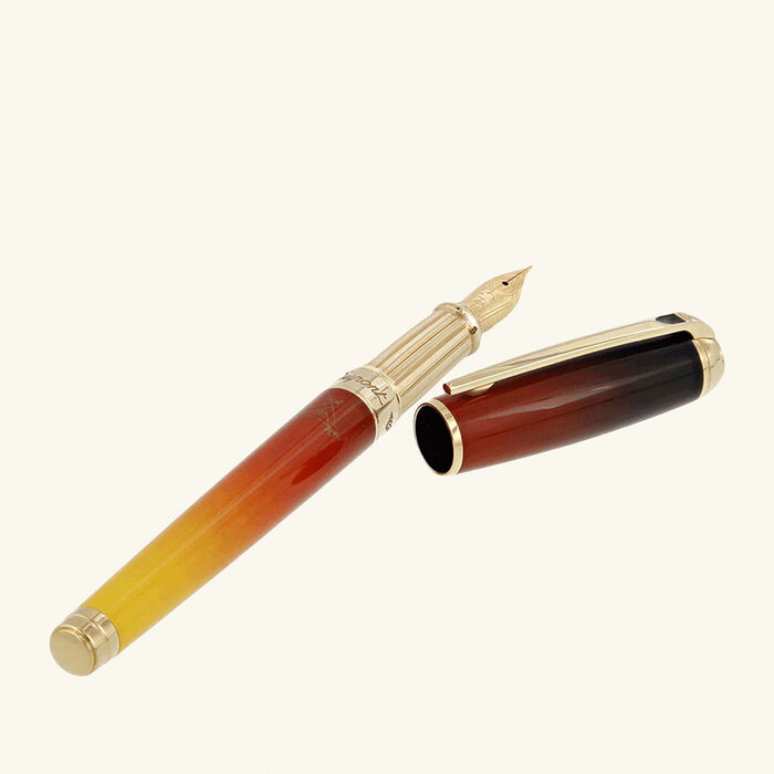 st dupont line d montecristo fountain pen brown