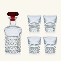 baccarat louxor drinking glass bar set clear
