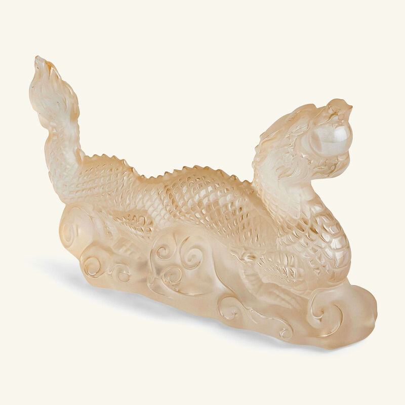 Tianlong Dragon Sculpture Small Gold lalique tianlong dragon sculpture small gold