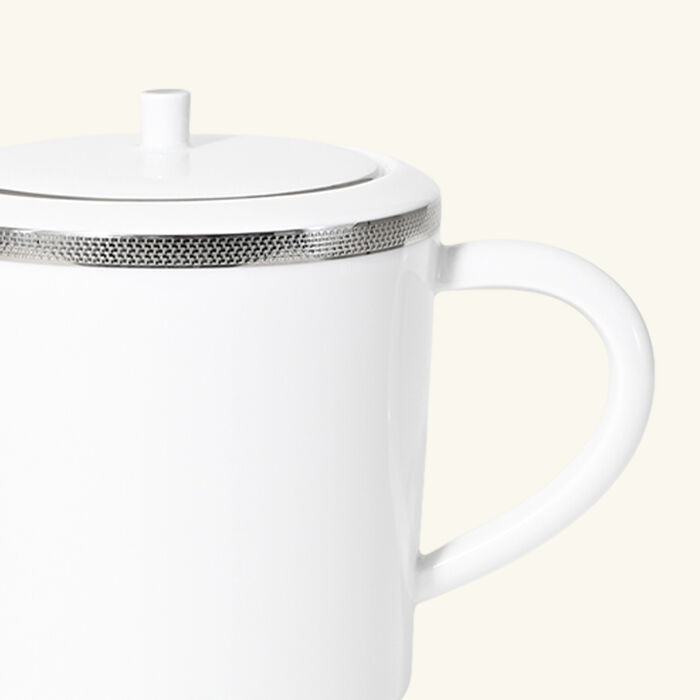 bernardaud maille platine coffee   tea pot white